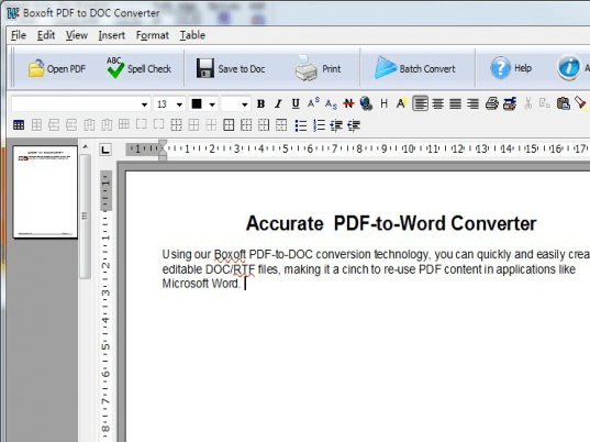 Boxoft PDF to DOC Converter Screenshot 1
