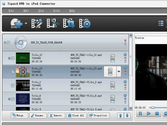Tipard DVD to iPod Converter Screenshot 1