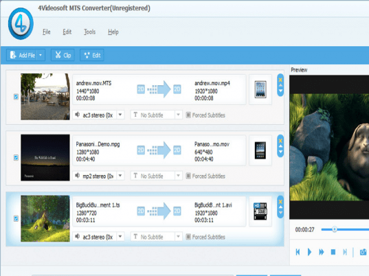 4Videosoft MTS Converter Screenshot 1