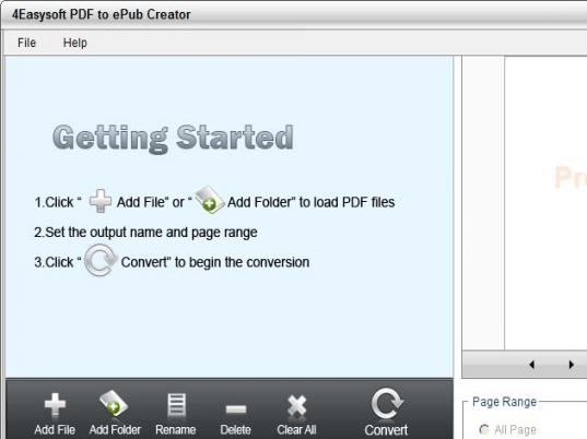 4Easysoft PDF to ePub Creator Screenshot 1