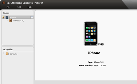 ImTOO iPhone Contacts Transfer Screenshot 1