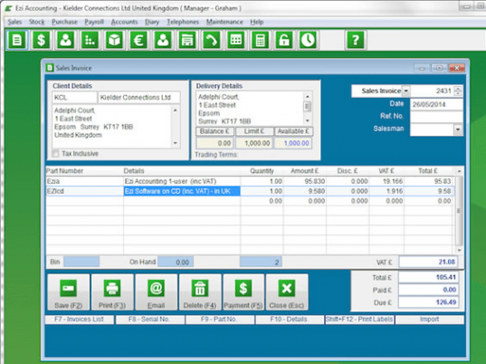 Ezi Accounting Screenshot 1