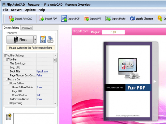 Flip AutoCAD - freeware Screenshot 1