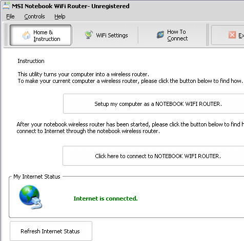 MSI Notebook WiFi Router Screenshot 1