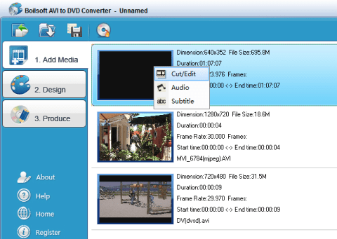 Boilsoft AVI to DVD Converter Screenshot 1