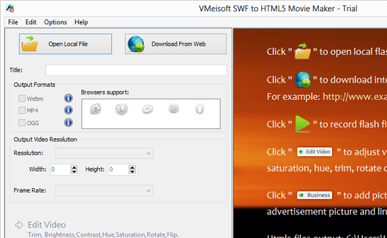 VMeisoft SWF To HTML5 Movie Maker Screenshot 1