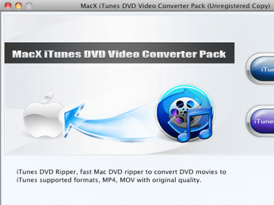MacX iTunes DVD Video Converter Pack Screenshot 1