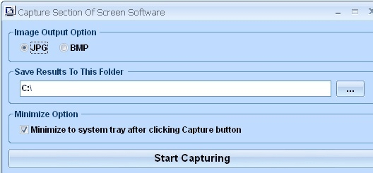 Capture Section Of Screen Software Screenshot 1