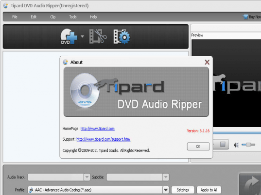 Tipard DVD Audio Ripper Screenshot 1