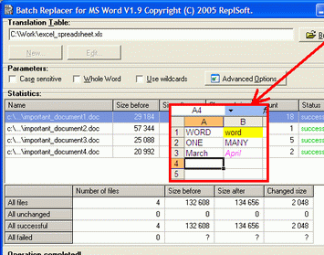 Batch Replacer for MS Word Screenshot 1