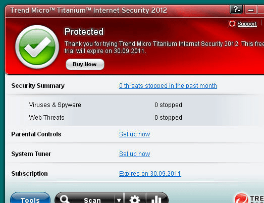 Trend Micro Internet Security Screenshot 1