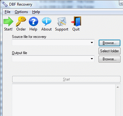 DBF Recovery Screenshot 1