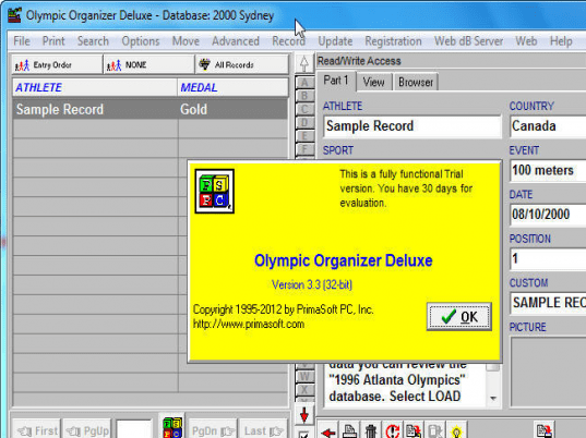 Olympic Organizer Deluxe Screenshot 1