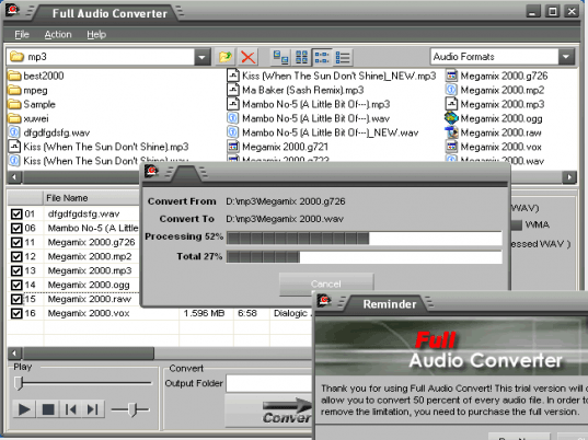 Full Audio Converter Screenshot 1