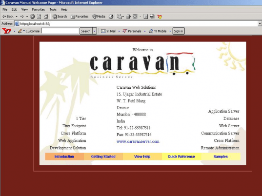 Caravan Business Server for OS/2 Screenshot 1