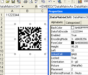 DataMatrix BarCode ActiveX Screenshot 1