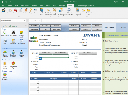 Excel Invoice Manager Pro Screenshot 1