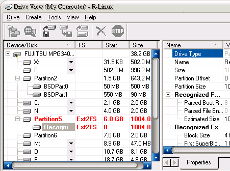 R-Linux Data Recovery Screenshot 1