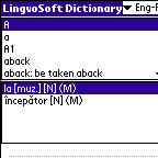 LingvoSoft Talking Dictionary English <-> Romanian for Palm OS Screenshot 1