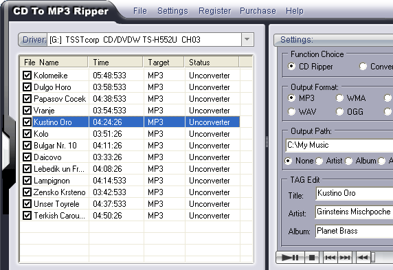 Crystal CD Ripper Screenshot 1