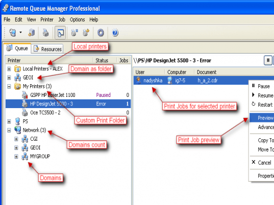 Remote Queue Manager Professional Screenshot 1