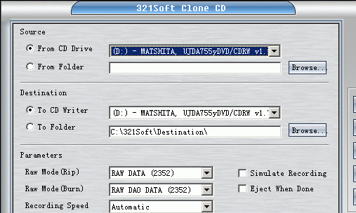 321Soft Clone CD Screenshot 1