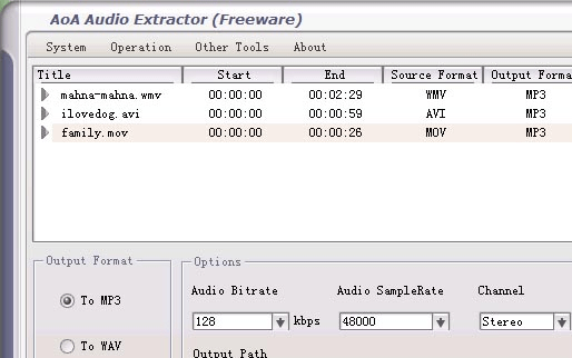 AoA Audio Extractor Screenshot 1