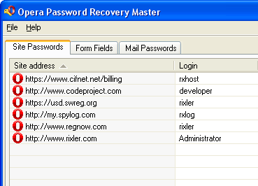 Opera Password Recovery Master Screenshot 1
