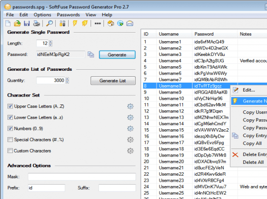 SF Password Generator Pro Screenshot 1