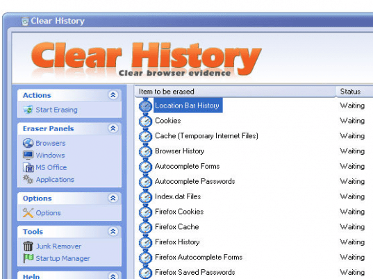 Clear History Screenshot 1