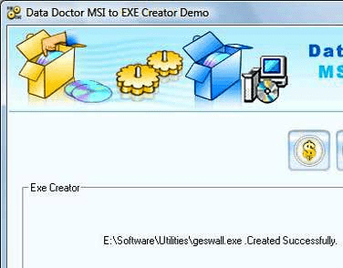 MSI Installer to EXE Creator Screenshot 1