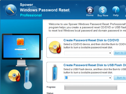Windows Password Reset Screenshot 1