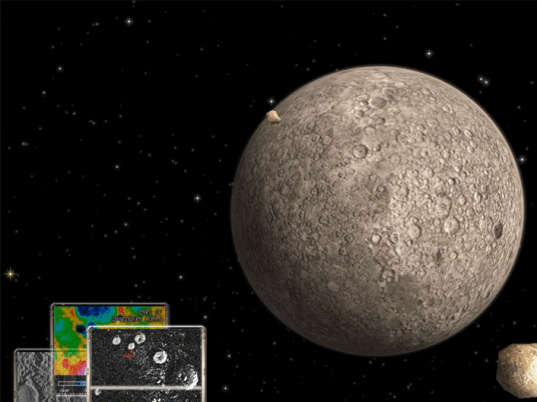 Mercury 3D Space Survey Screensaver Screenshot 1