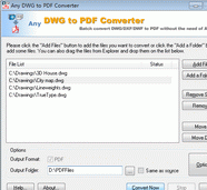 DWG to PDF Converter 2010.9 Screenshot 1