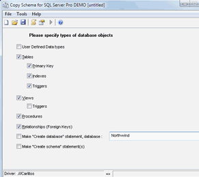 Copy Schema for SQL Server Screenshot 1