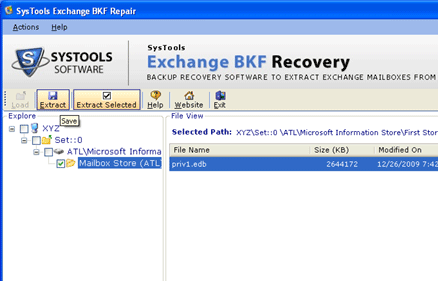 Restore Exchange Server Backup Screenshot 1