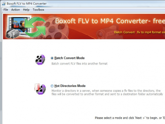 Boxoft free FLV to MP4 Converter (freeware) Screenshot 1