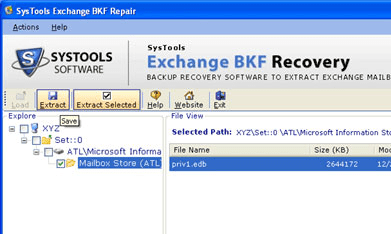 Restore Exchange 2007 Backup Screenshot 1