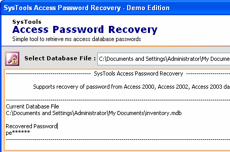 Ms Outlook Access Password Recovery Screenshot 1