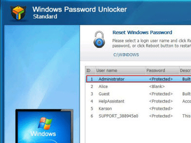 Windows Password Unlocker Standard Screenshot 1
