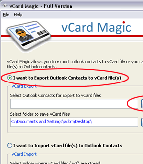 Batch vCard Import Export Screenshot 1