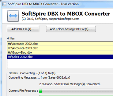 DBX to MBOX Conversion Screenshot 1