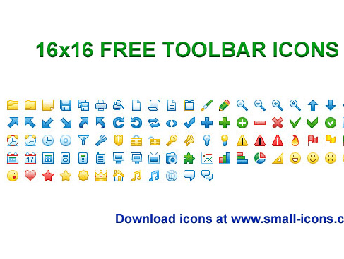 16x16 Free Toolbar Icons Screenshot 1