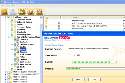 Exchange Server to Outlook 2007 Screenshot 1