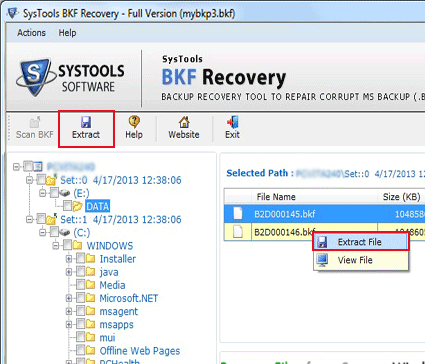 Corrupt Backup Database Recovery Screenshot 1