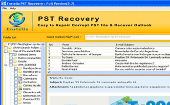 Extract PST File Screenshot 1
