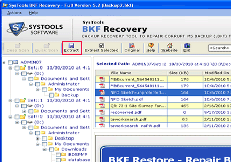 Complete BKF Recovery Screenshot 1