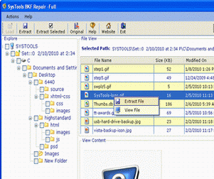 Explore Backup File Screenshot 1