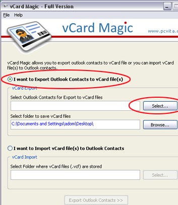 vCard Converter Download Screenshot 1