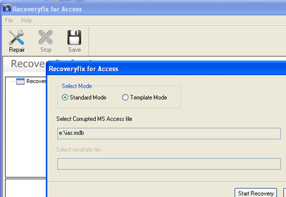 Access Database File Recovery Screenshot 1